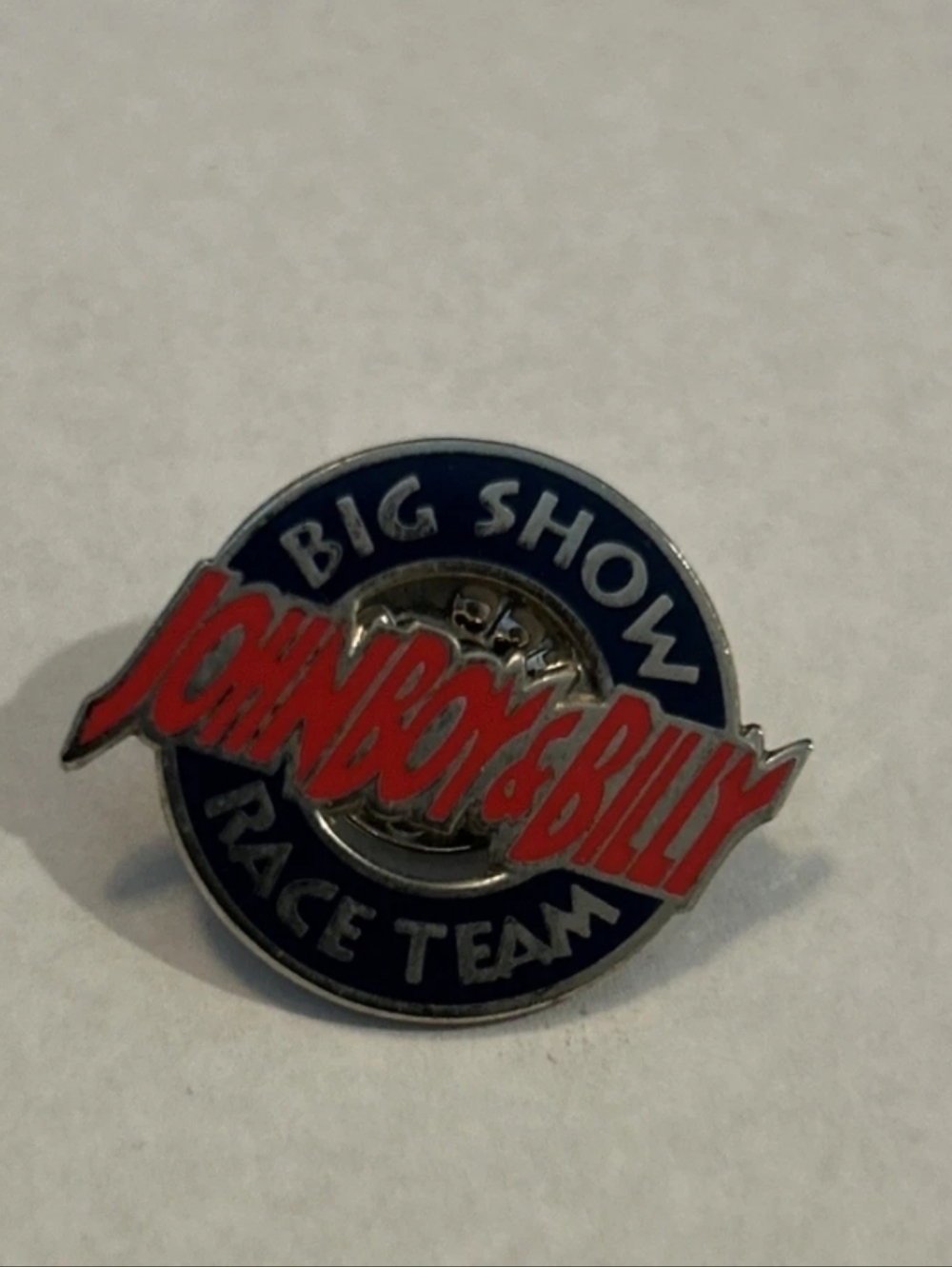 Big Show Race Team Jonny & Billy Enamel Pin - Red & Navy